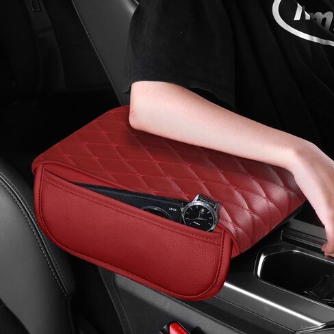 Universal Car Armrest Pad for Lexus GX J150 J120 GX 460 400 GX OR Leather Armrest Box Center Console Cover Pad Waterproof Arm Rest Protector Decor Accessories,Black01, normal in Saudi Arabia