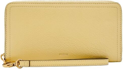 Fossil Logan Zip Around Clutch Wallet, Black/Leopard in Kuwait