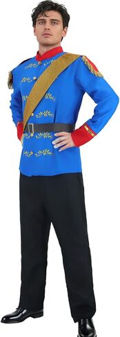 Prince Costume for Men Royal Prince Storybook Costume Jacket Pants Set Halloween Fairy Tales Cosplay Outfits in Saudi Arabia