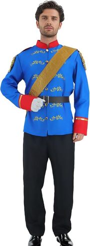 Prince Costume for Men Royal Prince Storybook Costume Jacket Pants Set Halloween Fairy Tales Cosplay Outfits in Saudi Arabia