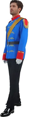 Prince Costume for Men Royal Prince Storybook Costume Jacket Pants Set Halloween Fairy Tales Cosplay Outfits in Saudi Arabia