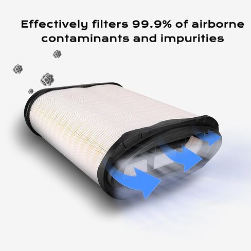KARPAL 4 Pcs Engine Air Filter Fit for 2023 Kenworth T680 & 2023 Peterbilt 579 Replacement for D37-1061 in Saudi Arabia