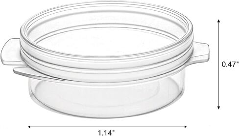 ZEAYEA 100 Pcs Plastic Cosmetic Jars, 5g Makeup Sample Containers with Snap Lids for Travel, Mini Empty Clear Pot for lotions, creams, beads, Powder in Saudi Arabia
