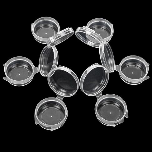 ZEAYEA 100 Pcs Plastic Cosmetic Jars, 5g Makeup Sample Containers with Snap Lids for Travel, Mini Empty Clear Pot for lotions, creams, beads, Powder in Saudi Arabia