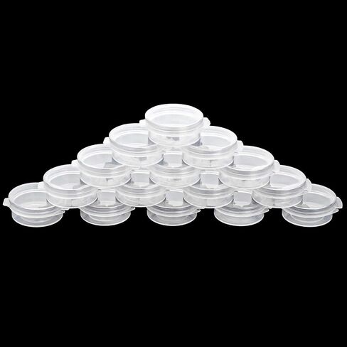 ZEAYEA 100 Pcs Plastic Cosmetic Jars, 5g Makeup Sample Containers with Snap Lids for Travel, Mini Empty Clear Pot for lotions, creams, beads, Powder in Saudi Arabia