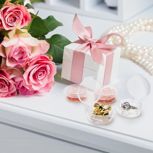 ZEAYEA 100 Pcs Plastic Cosmetic Jars, 5g Makeup Sample Containers with Snap Lids for Travel, Mini Empty Clear Pot for lotions, creams, beads, Powder in Saudi Arabia