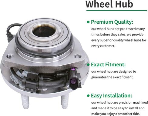 مجموعة محمل محور العجلة الأمامية HICKS 513188 متوافقة مع 2002-2009 Chevy Trailblazer، 2002-2009 GMC Envoy، 2005-2009 Saab 9-7x in Saudi Arabia