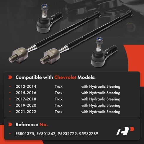 A-Premium Set of 4, Front Inner & Outer Tie Rod End Kit, Compatible with Chevrolet Trax 2013-2022, with Hydraulic Steering in Saudi Arabia