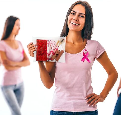 Oudain 60 Pcs Breast Cancer Awareness Makeup Bags Pink Ribbon Cosmetic Pouches Breast Cancer Survivor Gifts for Women Girls Multi Purpose Zipper Pouch Cosmetic Bags(Pink,Fresh Style) in Saudi Arabia