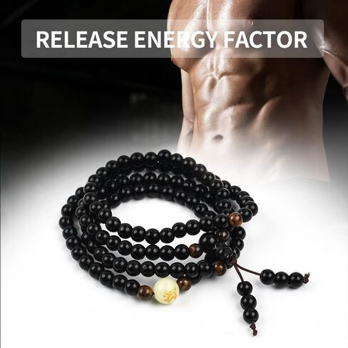 Natural Obsidian Luminous Dragon Tiger Eye Stone Bracelet Beads Buddhist Rosary Elastic Adjustable Necklace Jewelry Gift in Saudi Arabia