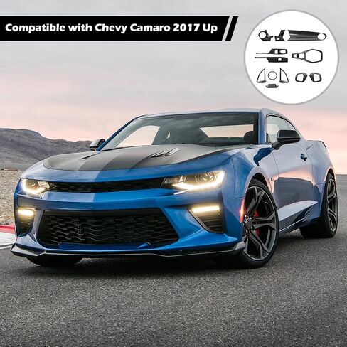 RT-TCZ for Camaro Carbon Fiber Interior Trim Kit, Dash Cover Trim Bezel Compatible with Chevy Camaro 2017-2023 Carbon Fiber Interior Accessories 12pcs in Saudi Arabia