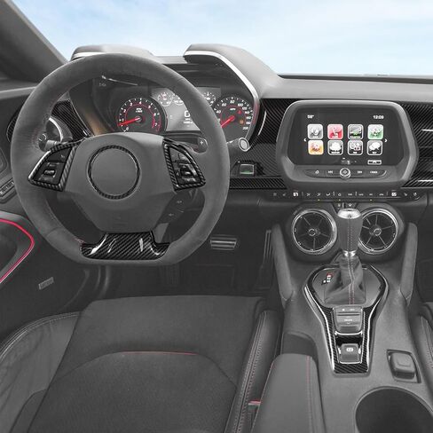 RT-TCZ for Camaro Carbon Fiber Interior Trim Kit, Dash Cover Trim Bezel Compatible with Chevy Camaro 2017-2023 Carbon Fiber Interior Accessories 12pcs in Saudi Arabia