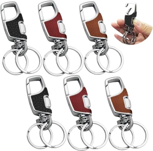 3pcs Heavy Duty Key Chain, 3 Pack Car Key Chains with 2 Metal Key Rings Carabiner Keychains in Kuwait