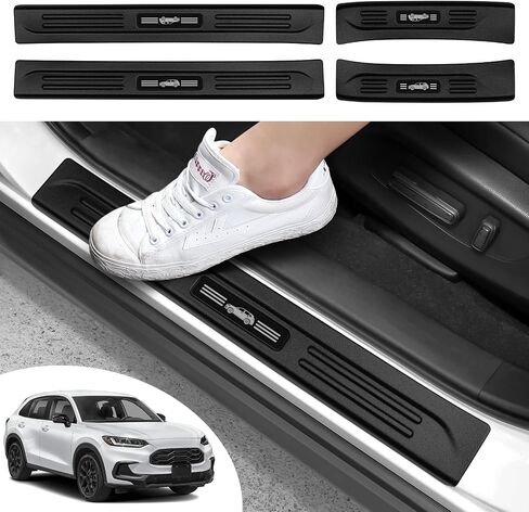 4pcs باب حافة باب الحرس الحارس الباب عتبة حامي في هوندا جواز سفر 2019-2023 2024 2025 الملحقات ABS المواد البلاستيكية غير لامع حماية باب السيارة السوداء in Kuwait