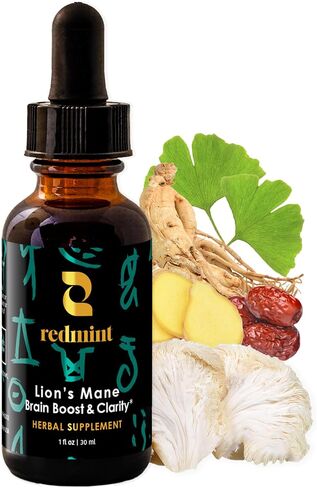 Redmint turkey tail tincroom tincture herbal -munity & vitality | مع الأعشاب TCM من Astragalus والمزيد | ملحق الدعم المناعي العضوي | دفعة الطبيعة للحصانة والطاقة | 1 فلوريدا أوقية in Kuwait