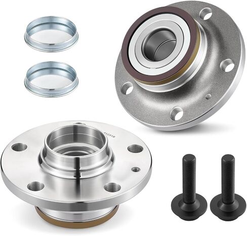 512319 Rear Wheel Bearing and Hub Assembly Compatible with Audi Q3 TT, Compatible with Volkswagen Arteon Beetle CC Eos Golf GTI Jetta Passat, 5-Lug with ABS 2PCS in Saudi Arabia