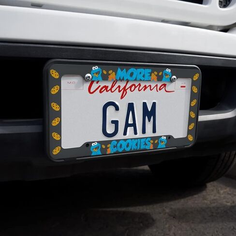 Sesame Street Cookie Monster More Cookies License Plate Tag Frame in Saudi Arabia