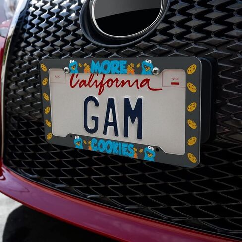 Sesame Street Cookie Monster More Cookies License Plate Tag Frame in Saudi Arabia