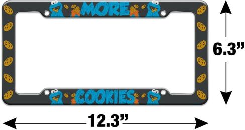 Sesame Street Cookie Monster More Cookies License Plate Tag Frame in Saudi Arabia
