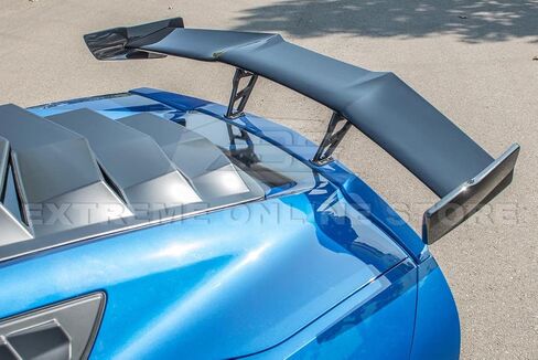 Replacement for 2014-2019 Chevrolet Corvette C7 Base Models | ZR1 Style Rear Trunk Lid Wing Spoiler Tail Light with Installation Bracket (ABS Plastic - Painted Carbon Flash Metallic) in Saudi Arabia