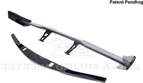 Replacement for 2014-2019 Chevrolet Corvette C7 Base Models | ZR1 Style Rear Trunk Lid Wing Spoiler Tail Light with Installation Bracket (ABS Plastic - Painted Carbon Flash Metallic) in Saudi Arabia