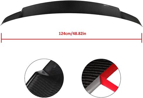SCITOO Spoiler Wing Real Carbon Fiber Fits for 2007-2013 for Infiniti G37 Coupe G35 G25 Sedan Glossy Black Rear Trunk Duckbill Spoiler Lip Chin (Factory Style) in Saudi Arabia