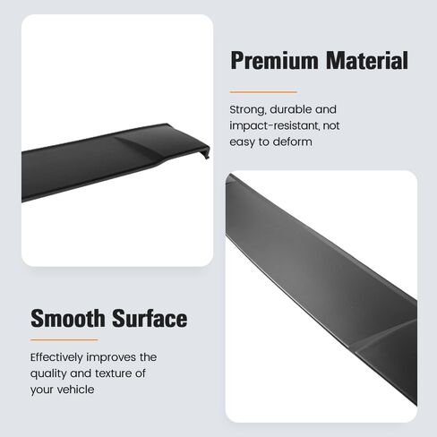 Rear Roof Spoiler, Compatible with 2011-2023 Dodge Charger, Polypropylene(PP) IKON Style Unpainted Matte Black Car Window Top Spoiler Lip Wing in Saudi Arabia