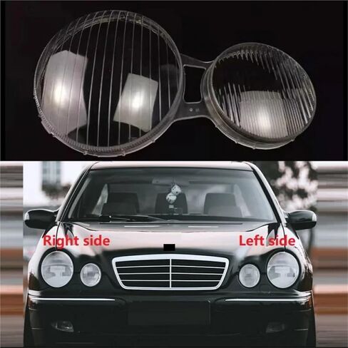 متوافق مع مرسيدس بنز E Class W210 2001 2002 2003 E200 E240 E320 E430 غطاء المصابيح الأمامية للسيارة غطاء المصباح الشفاف عدسة عاكس الضوء (الجانب الأيمن) in Saudi Arabia