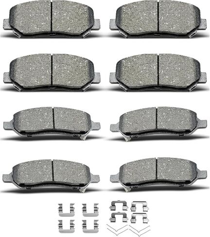 D1623 D1647 8pcs Ceramic Front Rear Brake Pads With Clips Fit For Dodge Dart 2013-2016 in Saudi Arabia
