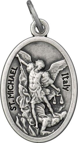 St Michael and Guardian Angel Medal 1" - 100 Count Bulk Pack, Catholic Protection for Police Officers, Firefighters, First Responders, Catholic Gifts for Evangelization in Saudi Arabia