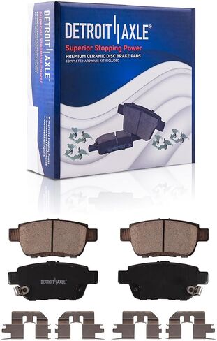 Detroit Axle - Brake Kit for 2006-2011 Honda Ridgeline Drilled & Slotted Brake Rotors 2007 2008 2009 2010 Ceramic Brakes Pads Front and Rear Replacement in Saudi Arabia