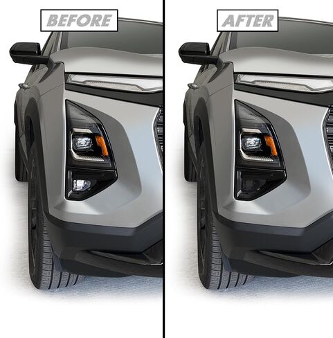 SlickMod صبغة دخان الفينيل مسبقة القطع لمصباح Chevy Equinox الأمامي 2025-2026 (دخان خفيف، 1. مصباح أمامي) in Saudi Arabia