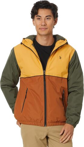 U.S. POLO ASSN. Mens Uspa Americana Hooded Polar Fleece Windbreaker in Saudi Arabia