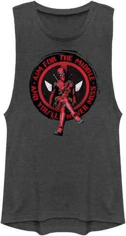 Marvel Women's Deadpool 3 Juniors' Aim for The Middle Sloucher Terry in Saudi Arabia