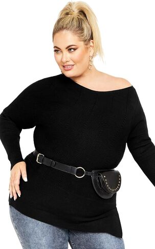 City Chic Women's Plus Size Lean in Sweater in Saudi Arabia