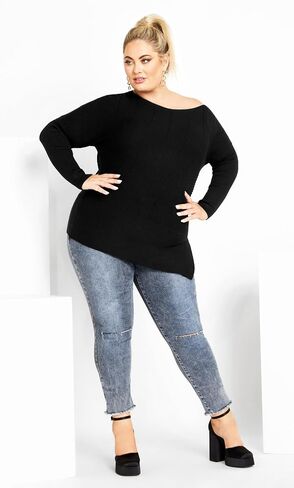 City Chic Women's Plus Size Lean in Sweater in Saudi Arabia