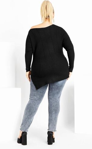 City Chic Women's Plus Size Lean in Sweater in Saudi Arabia