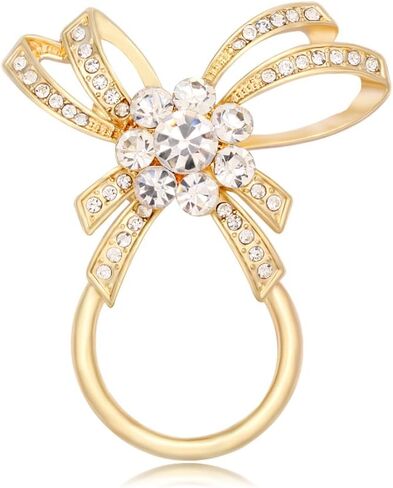 NOUMANDA Sweet Crystal Bow Magnetic Eyeglass Holder Brooch for Women Gift in Saudi Arabia