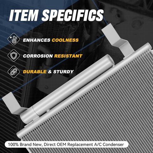 Auto Dynasty Air Conditioning A/C Condenser Compatible with 2013-2018 Ram 2500 3500 5.7L 6.4L, Aluminum AC Condenser Replacement DPI 4765, CH3030262 in Saudi Arabia
