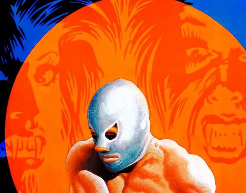 Archive Cinema 'Santo vs Las Lobas' Lucha Libre Poster Print, 11" x 17", El Santo Wall Art, Wrestling Poster, Made in USA in Saudi Arabia