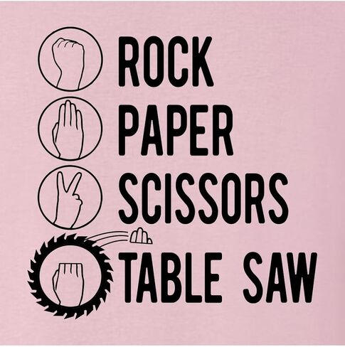 Go All Out Rock Paper Scissors Table Saw Funny Carpenter Gift Mens Women Youth T-Shirt in Saudi Arabia
