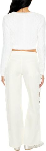 Forever 21 Women's Bow Velvet Cutout Pants in Saudi Arabia