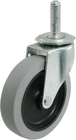 Shepherd Hardware 3259 عجلة TPR جذعية ملولبة 2-1/2 بوصة مع فرامل، سعة تحميل 90 رطلًا in Kuwait