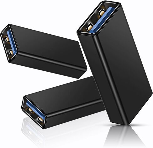 محول Basesailor USB C أنثى إلى أنثى 3 حزم، وصلة USBC 3.1 10 جيجابت في الثانية 100 وات PD لتوصيل كابلين من النوع C، موصل تمديد متوافق مع Thunderbolt 3 لـ USB-C Devi in Kuwait
