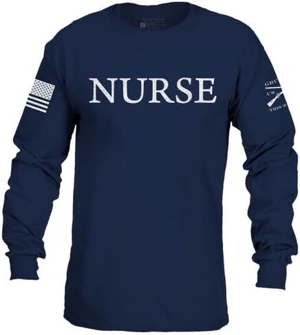 تي شيرت رجالي بأكمام طويلة مُحدد من طراز Grunt Style Nurse in Saudi Arabia