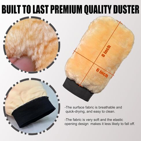 QMX Car Wash Mitt,Microfiber Scratch Free Auto Detailing Supplies for Cleaning, Washing Dusting,Thickened 5-Finger Design for Tight Spaces,Breathable Quick-Dry 2-Pack Yellow in Saudi Arabia