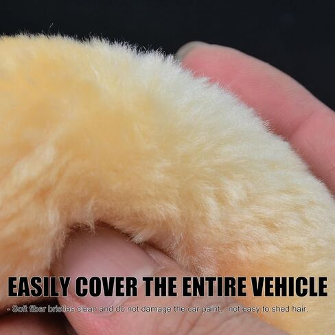 QMX Car Wash Mitt,Microfiber Scratch Free Auto Detailing Supplies for Cleaning, Washing Dusting,Thickened 5-Finger Design for Tight Spaces,Breathable Quick-Dry 2-Pack Yellow in Saudi Arabia