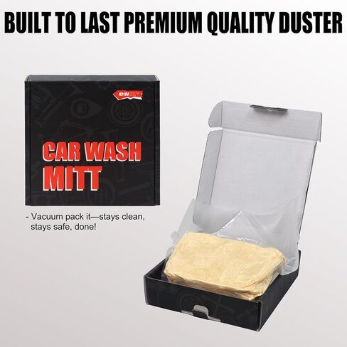 QMX Car Wash Mitt,Microfiber Scratch Free Auto Detailing Supplies for Cleaning, Washing Dusting,Thickened 5-Finger Design for Tight Spaces,Breathable Quick-Dry 2-Pack Yellow in Saudi Arabia