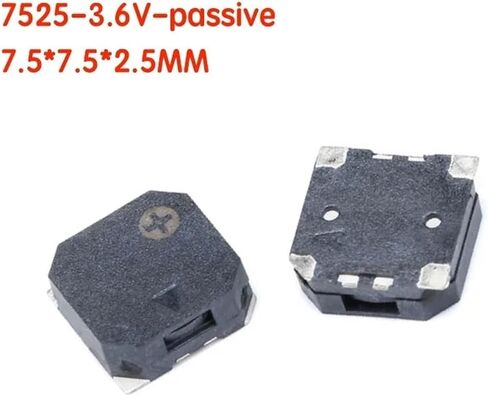 5 قطعة/الوحدة 5020 7525 8530 9650 1230 SMD طنان 3V 3.6V 5V 20V مغناطيسي صغير نشط سلبي بيزو طنانات مكبر الصوت (7525-3.6V-Passive) in Kuwait