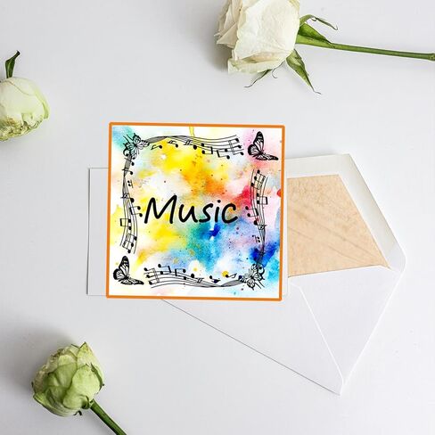 طوابع واضحة للموسيقى العتيقة من GLOBLELAND لصنع البطاقات الموسيقية الرجعية، أختام ختم شفافة من السيليكون لصنع البطاقات بنفسك، تزيين ألبوم سجل القصاصات بنفسك in Kuwait